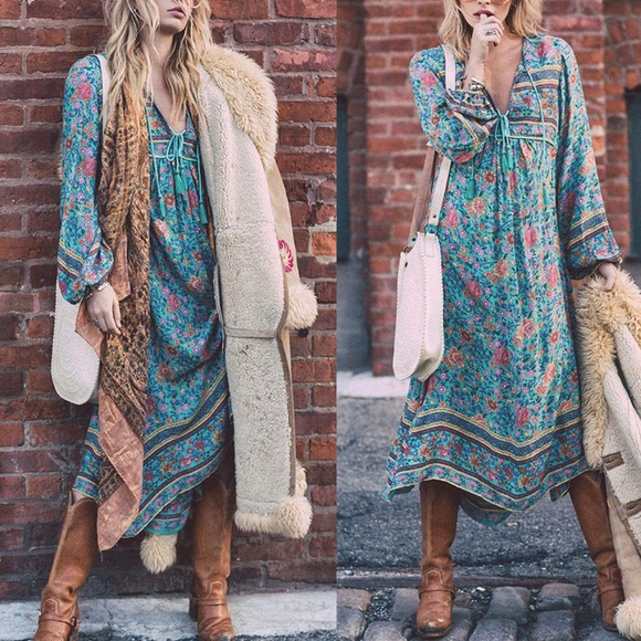 Summer Beach Sundress Boho Evening Party Cocktail - Picture 2 of 8